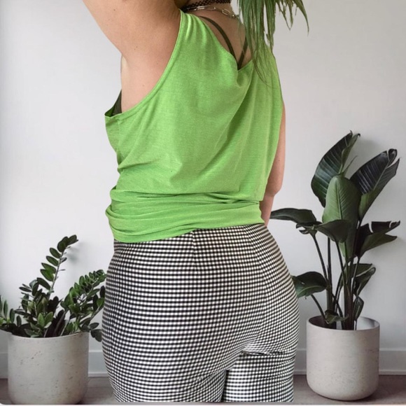Vintage 90s Lime Boxy Plus Lightweight Tank Neon Green 3X - Picture 3 of 8